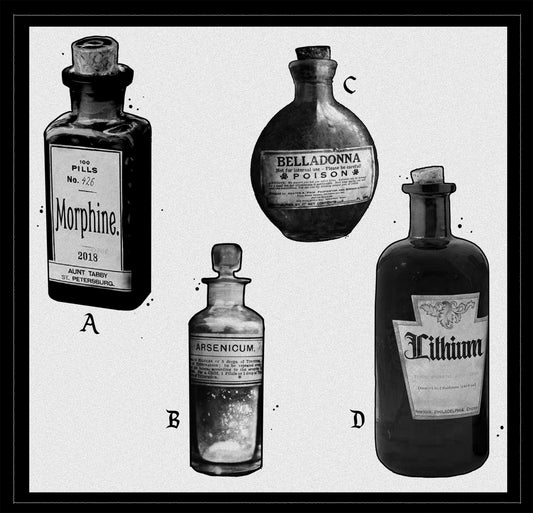 Poison bottles (with your own text)